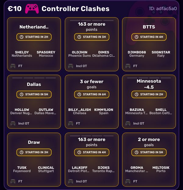 A Controller Clashes card